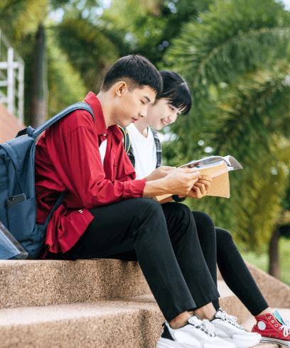 students studying together